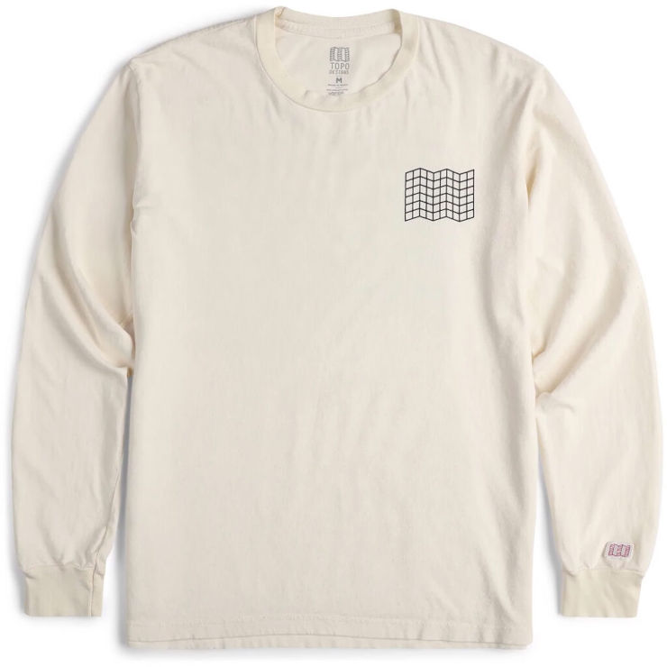 GRID MAP TEE L/S M natural L  חולצה