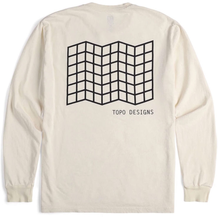 GRID MAP TEE L/S M natural L  חולצה