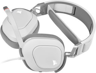אוזניות קשת חוטיות לגיימינג CORSAIR HS80 RGB USB WHITE צבע לבן