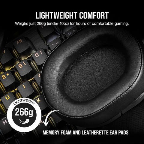 אוזניות גיימינג אלחוטיות - Corsair Hs55 Wireless Core