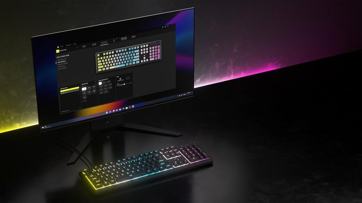 מקלדת גיימינג מכאנית CORSAIR K55 CORE RGB