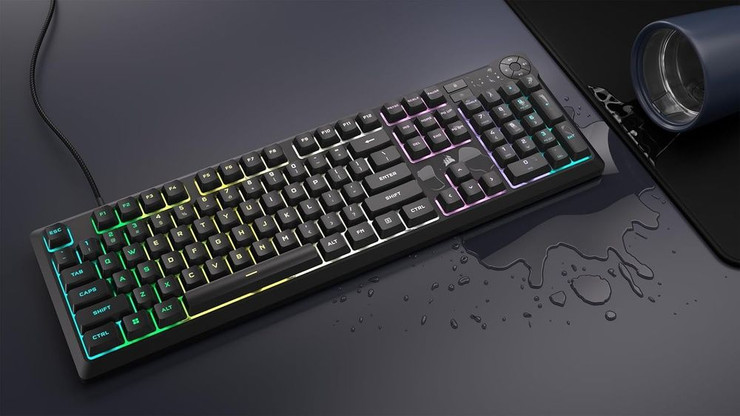 מקלדת גיימינג מכאנית CORSAIR K55 CORE RGB
