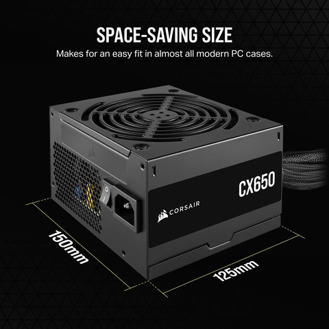 ספק כוח Corsair CX650 Non modular 650W 80 Plus Bronze