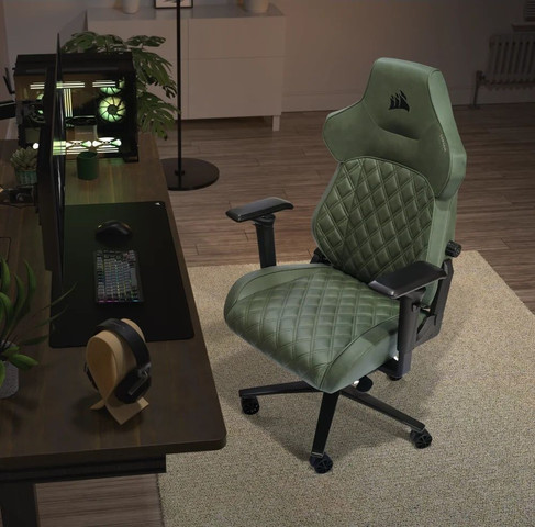 כסא גיימינג Corsair מדגם: TC500 Luxe Sherwood בצבע שחור עם עומס נשיאה של עד 120 ק''ג
