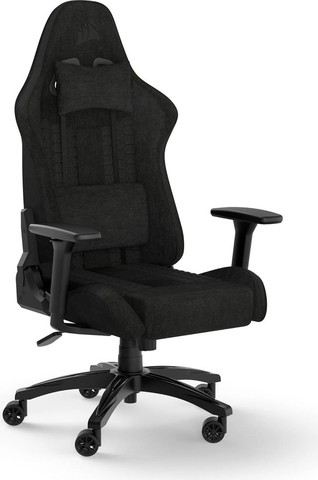 כסא גיימינג Corsair מדגם: TC100 Fabric בצבע שחור/אפור מתכתי עם עומס נשיאה של עד 120 ק''ג