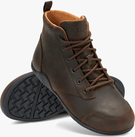 Xero Denver Leather  - מגפונים עם שרוכים לגברים בצבע חום כהה