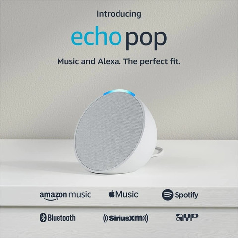 רמקול חכם Amazon Echo Pop speaker- צבע לבן