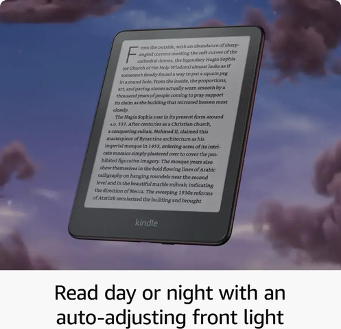 מכשיר נייד לקריאת ספרים אלקטרוניים 7" Amazon אמזון Kindle Paperwhiter Signature Edition 32GB 12th Gen (2024) שחור
