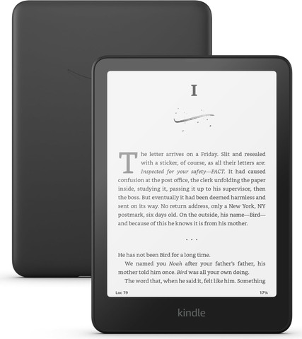 מכשיר נייד לקריאת ספרים אלקטרוניים 7" Amazon אמזון Kindle Paperwhite 16GB 12th Gen (2024) שחור