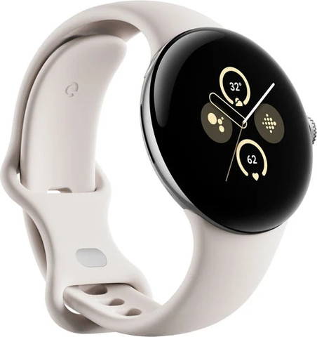 שעון חכם Google Pixel Watch 2 41mm Wi-Fi במארז אלומיניום כסף עם רצועה פעילה פורצלן