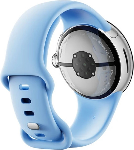 שעון חכם Google Pixel Watch 2 (GPS) 40mm במארז אלומיניום כסף עם רצועה פעילה כחול שמיים