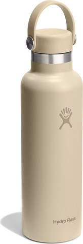 בקבוק שתייה תרמי מנירוסטה 621 מל עם מכסה Flex מבית Hydro Flask – בז