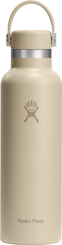 בקבוק שתייה תרמי מנירוסטה 621 מל עם מכסה Flex מבית Hydro Flask – בז