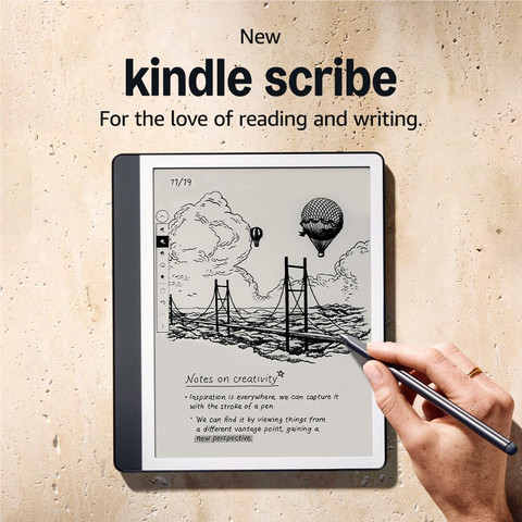 קורא ספרים אלקטרוני Amazon Kindle Scribe 10.2 16GB With Premium Pen - דגם חדש