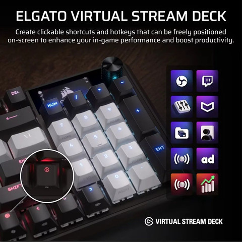 מקלדת מכאנית חוטית Corsair Vanguard 96 MLX Plasma