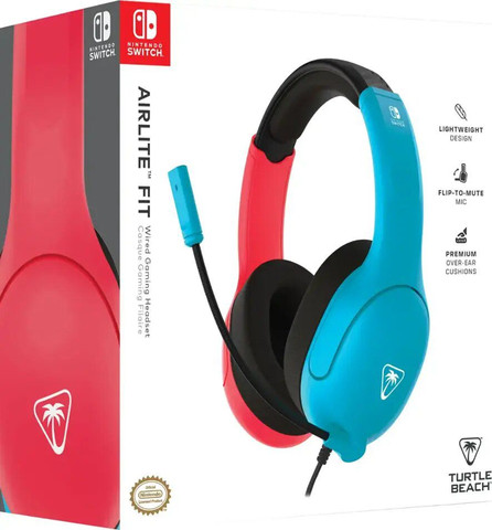 אוזניות גיימינג חוטיות Turtle Beach Airlite שחור / כחול / אדום
