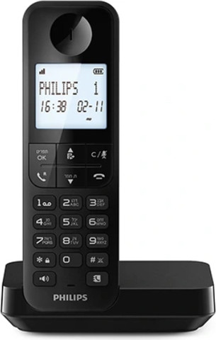 טלפון אלחוטי יחיד עברית פיליפס D2701B Philips