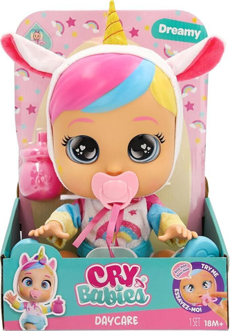 דרימי - בובת קריי בייביז דרימי עם חיתול Cry Babies Day Care - Dreamy מבית IMC Toys