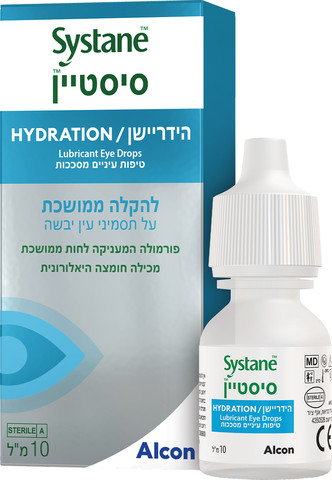 הידריישן טיפות עיניים לסיכוך והרטבה ליובש בינוני