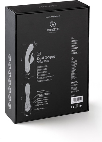ויברטור עם גירוי בצורת לשון V7 Dual G-Spot מבית VIRGITE - בצבע טורקיז