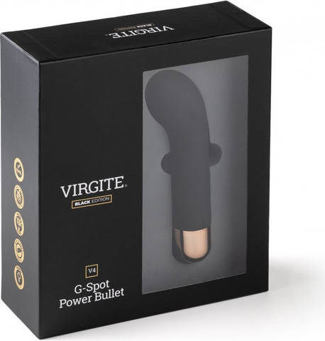 ויברטור V4 מבית VIRGITE לגירוי נקודת ה-G בצבע שחור