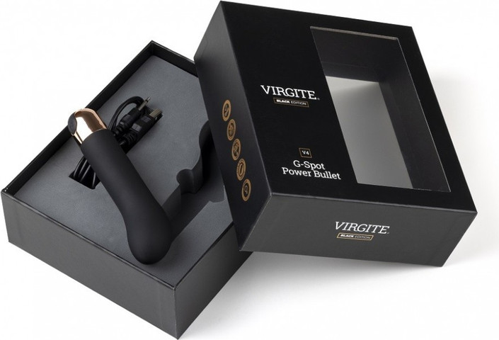 ויברטור V4 מבית VIRGITE לגירוי נקודת ה-G בצבע שחור