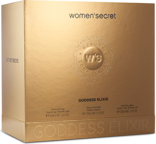 GODDESS ELIXIR סט ג’ל רחצה מקציף + קרם גוף + שמן גוף לאשה