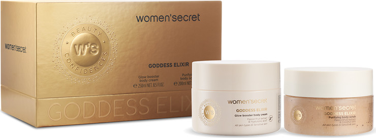 GODDESS ELIXIR סט סקראב גוף + קרם גוף לאשה