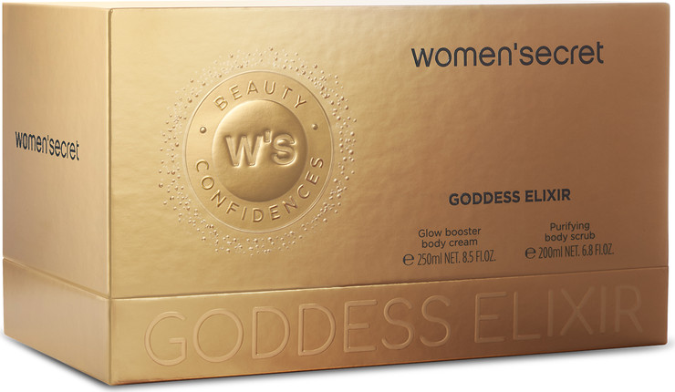 GODDESS ELIXIR סט סקראב גוף + קרם גוף לאשה