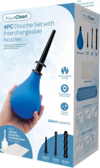AquaClean – סט 4 חלקים לשטיפה עם פיות מתחלפות (220 מ״ל)