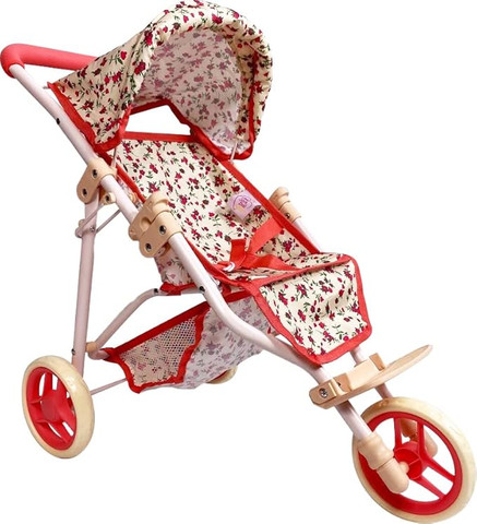 עגלה 3 גלגלים פרחוני New York Doll Collection A228