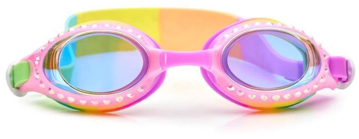 משקפת בריכה מעוצבת לילדים 100% סיליקון עם הגנת UV ומונע אדים - בנדנה ורודה (גיל 3+)