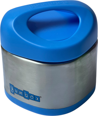 קופסת אוכל תרמית מנירוסטה יאמבוקס קיובי Yumbox Cubi לילדים Surf Blue