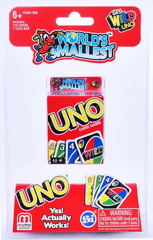 משחק קלפים UNO בגודל מיניאטורי