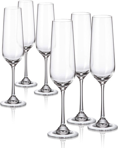 סט 6 גביעי שמפניה STRIX קריסטל בוהמיה 200ml