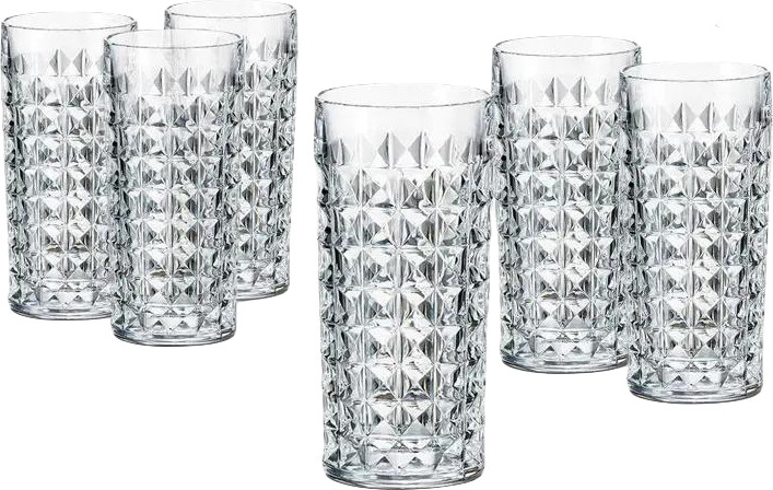 סט 6 כוסות שתיה 260ml DIAMOND קריסטל בוהמי
