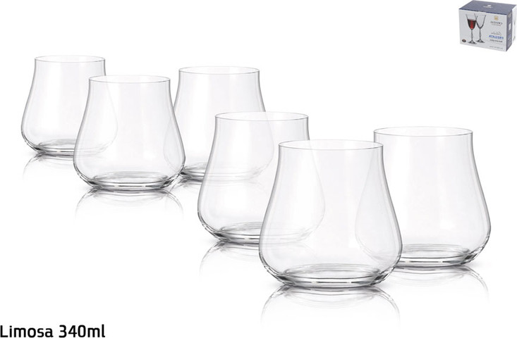 סט 6 כוסות וויסקי 340ml LIMOSA בוהמיה קריסטל
