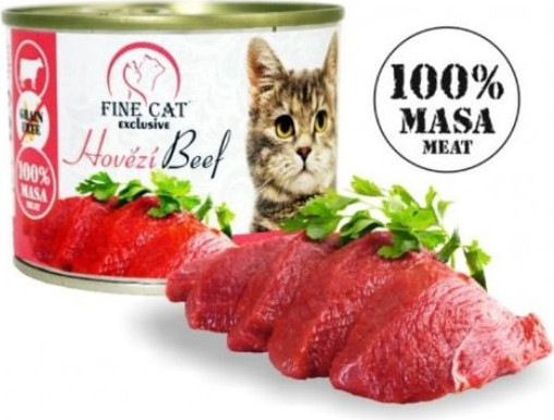 Fine Cat מעדן לחתולים 100% פטה בקר - 200 גרם