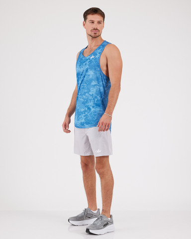 VN Racer Tank - גופיית ריצה לגבר בצבע הסוואה כחול - כחול