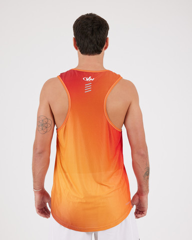VN Racer Tank - גופיית ריצה לגבר בצבע כתום ערפל - כתום