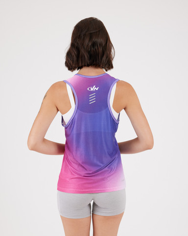 Vn Racer Tank - גופיית ריצה לנשים בצבע ורוד ערפל - ורוד
