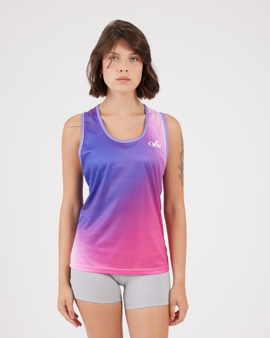 Vn Racer Tank - גופיית ריצה לנשים בצבע ורוד ערפל - ורוד