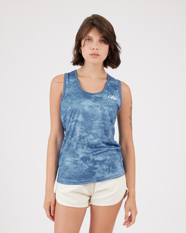 Vn Racer Tank - גופיית ריצה לנשים בצבע ג'ינס - כחול