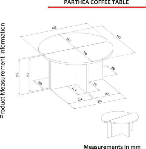 PANTHEA שולחן סלון מודולרי עגול