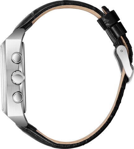 שעון גברים Lee Cooper London LC08180.351 מרובע שחור עם רצועת עור Multi Function