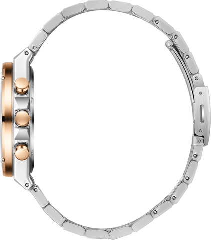 שעון גברים Lee Cooper London LC08171.360 כסף ורוז גולד עם צמיד פלדת אל-חלד Multi Function