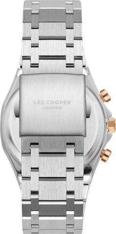 שעון גברים Lee Cooper London LC08171.360 כסף ורוז גולד עם צמיד פלדת אל-חלד Multi Function