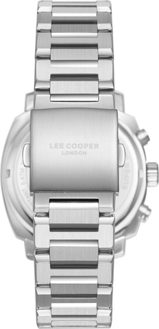 שעון גברים Lee Cooper LC08144.350 – רצועת פלדת אל-חלד, לוח שחור, Multi Function
