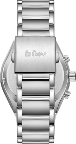 שעון גברים Lee Cooper London LC08175.350 כסף עם צמיד פלדת אל-חלד ולוח שחור Multi Function