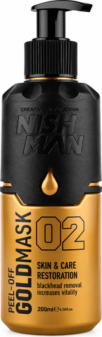 NISHMAN Peel-Off Gold Mask 02 – מסכת זהב מתקלפת לפנים 200 מ"ל